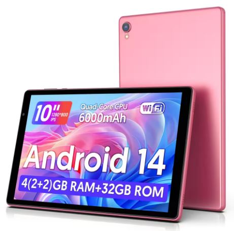 Tablet 10-inch, Latest Android 14
